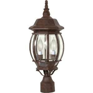  Nuvo 60/898 Old Post Lantern with Clear Beveled Panels, Old 