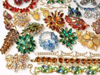 Vintage HIGH END RHINESTONE Jewelry LOT *JULIANA *BEAU JEWELS *JUDY 