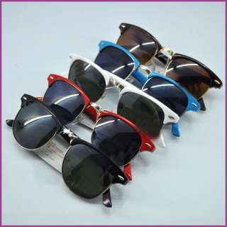 New Fashion Men 3016 CLUBMASTER black/white/red Sunglasses Eyewear 