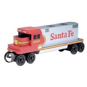 Whittle Shortline Railroad   Santa Fe Warbonnet Diesel Engine Wooden 