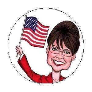   PALIN American Flag Cartoon Political 1.25 MAGNET 