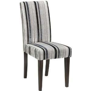  Parsons Side Chair   37hx17.5w, Gry/Blk Str Vlv