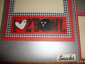 Premade scrapbook pages Bowling by PM  