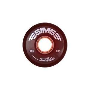  Sims Street Snake Red Longboard Wheels   66mm 84a (Set of 