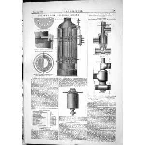 1882 ENGINEERING SNYDER 5 H.P. VERTICAL BOILER AUTOMATIC BRAKES 