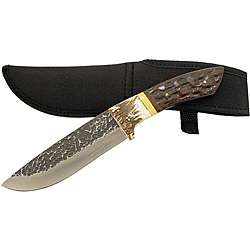Defender Full tang 11 inch Stag Handle Hunting Knife with Sheath 