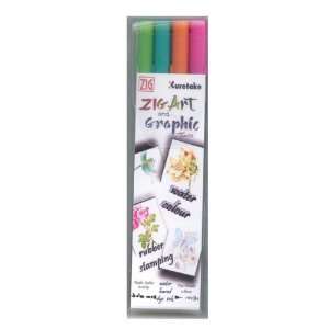 ZIG Art and Graphic Twin Marker 4 Piece Set Summer Colours 