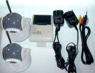   Wireless Digital Baby Monitor IR Video Talk 2x Cameras Nigh  