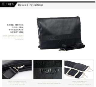 Polo black Mens Leather shoulder bag messenger & gifts  