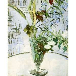  Flowers in a Vase Vincent van Gogh Hand Painted Art
