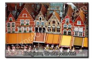 Grand Place Brussels Bruxelles BELGIUM Souvenir Magnet  