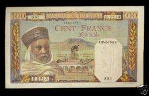 Algeria 100 Francs 1945 P. 85   