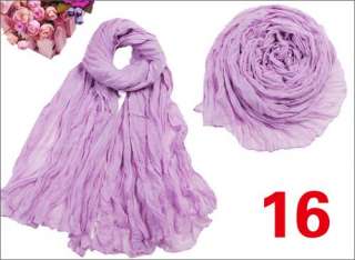 Fashion Long Drape Pure Colour Soft Scarf Shawl Wrap for Women Girls 