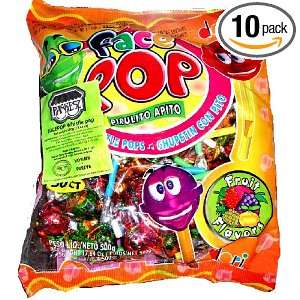 Paskesz Lollypops, Whistle Face Pop, 17.64 Ounce Bag (Pack of 10)