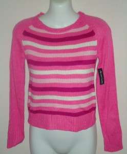 Faded Glory pink striped sweater & scarf