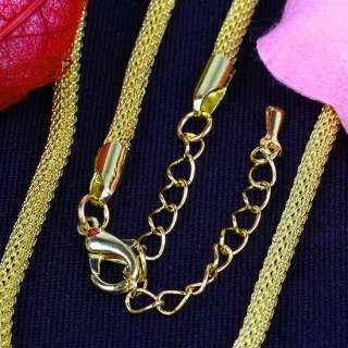 Stylish Golden Yellow Copper Link Chain 19.5L Necklace  
