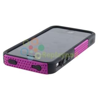   Hard/Silicone Soft Case Cover+PRIVACY FILTER for iPhone 4 4S  