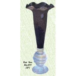 Black Elica Vase Hand Blown Modern Glass Vase 