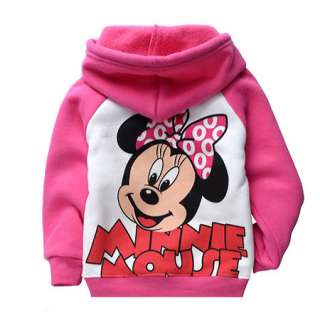 Girls Disney Mouse Minnie Fleece Hooded Coat 2 8 years D8041  