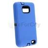 Blue+Black Hybrid Dual Flex Hard Case For Samsung Galaxy S2 II i9100 