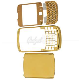 Gold 4 Piece Chrome Faceplate for Blackberry Curve 8520