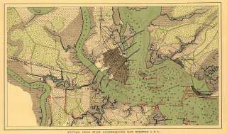 Civil War Map of Charleston Harbor  