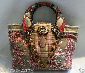 Mary Frances Beaded Jeweled Abalone Authentic Handbag Purse $0 sh 