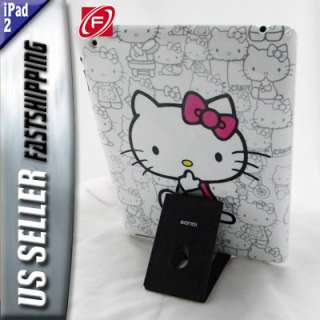 Hello Kitty Hard Case +Free Screen Protector For iPad 2  