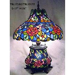 Tiffany style Stained Glass Base Light Table Lamp  