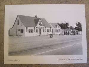 1940s Bourbon Cafe Lodge Route 66 reprnt Post Card NEW  