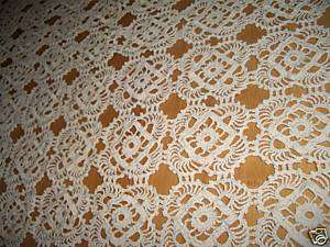 ANTIQUE ITALIAN NEEDLE LACE TABLECLOTH   ALL HANDMADE    