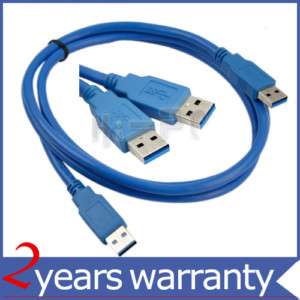 BLUE USB 3.0 A to A Male Computer Extension Cable Cord  