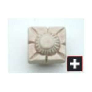  sq knob   square ceramic medallion knob