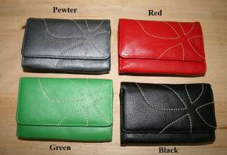   pebble leather Women MIDI wallet in beautiful color Hard to Find