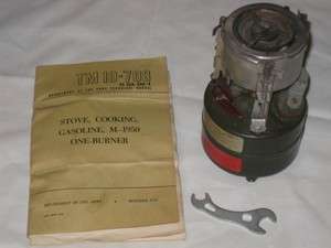 Rare Army Stove,Cooking,Gasoline,M 1950 One Burner In Box TM 10 708 
