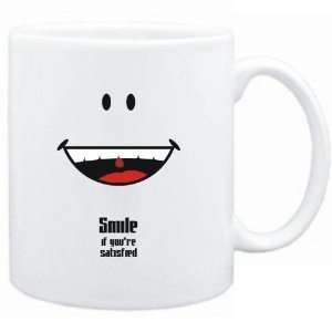  Mug White  Smile if youre satisfied  Adjetives Sports 