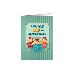  53 years old Cupcakes Birthday Greeting Cards Card Toys 