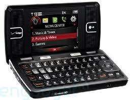LG EnV2 VX9100   Black (Verizon) Smartphone   Fair Condition 