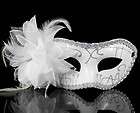   White Flower Venetian Costume Masquerade Cosplay Party Prom Mask