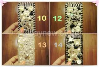   iPhone 4 4G Bling Diamond Rhinestone Pearl Crystal Case Cover  