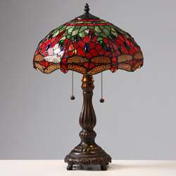 Tiffany style Red Dragonfly Table Lamp  