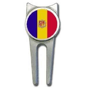 Andorra flag golf divot tool