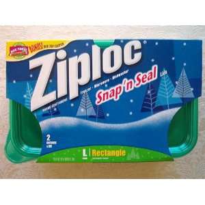  Ziploc Containers with Snap n Seal Lids, Large, Rectangle 