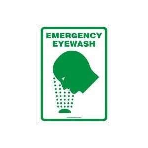  EMERGENCY EYEWASH (W/GRAPHIC) 14 x 10 Plastic Sign