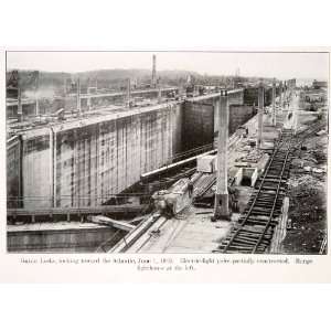  1913 Print Gatun Locks Panama Canal Atlantic Construction 