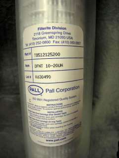 Pall Filter Cartridge T8512125200 DFNT 10 20un NEW  