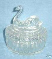 Crystal Swan Powder Jar  