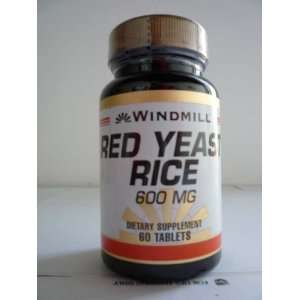    Windmill Red Yeast Rice 600 mg Tabs, 60 ct