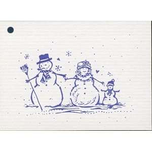  100 Hang Tags *SNOW FAMILY* & 100 Cut Strings. Personalize 