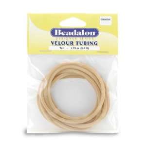  Beadalon Velour Tubing 3mm Tan, 1.78 Meter Arts, Crafts & Sewing